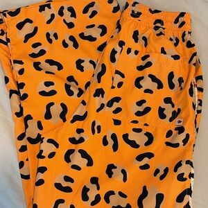 Leopard Print Orange Pants